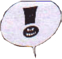 grinsendes Ausrufezeichen