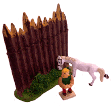 Gallier mit Pferd und Palisade