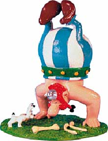 Obelix macht Handstand