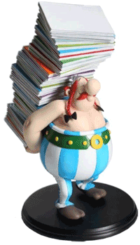 Plastoy Obelix mit Bcherstapel