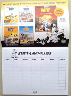 Asterix Spieleblock Stadt, Land, Fluss